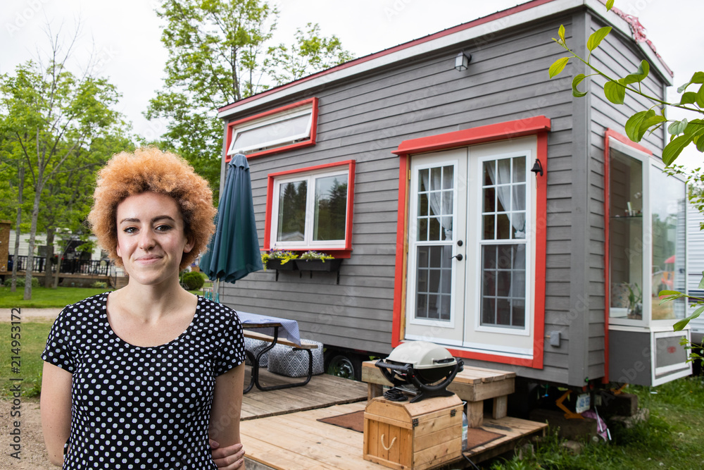Funky girl shows off her DIY Tiny Home