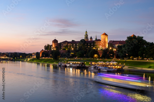  The Wawel Royal Castle and Cathedral Basilica in Krakow, Poland. Wawel Royal Castle is a the UNESCO World Heritage