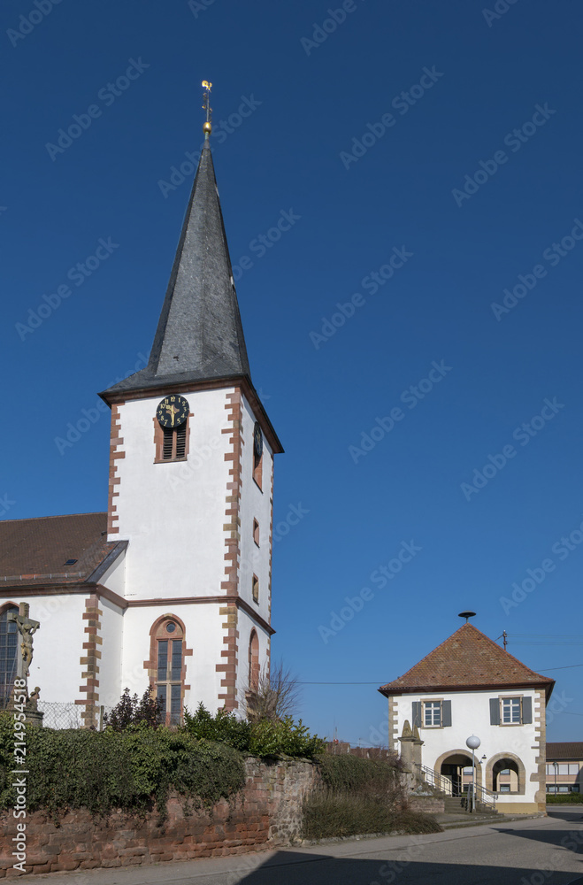 Pfarrkirche und Rathaus, Ottersheim