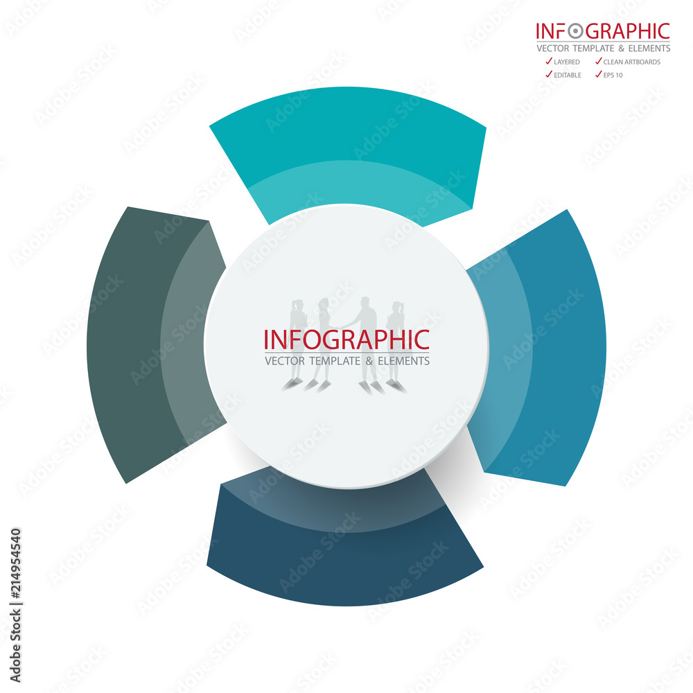 Vector abstract element infographics 4 option. Design for business or ...