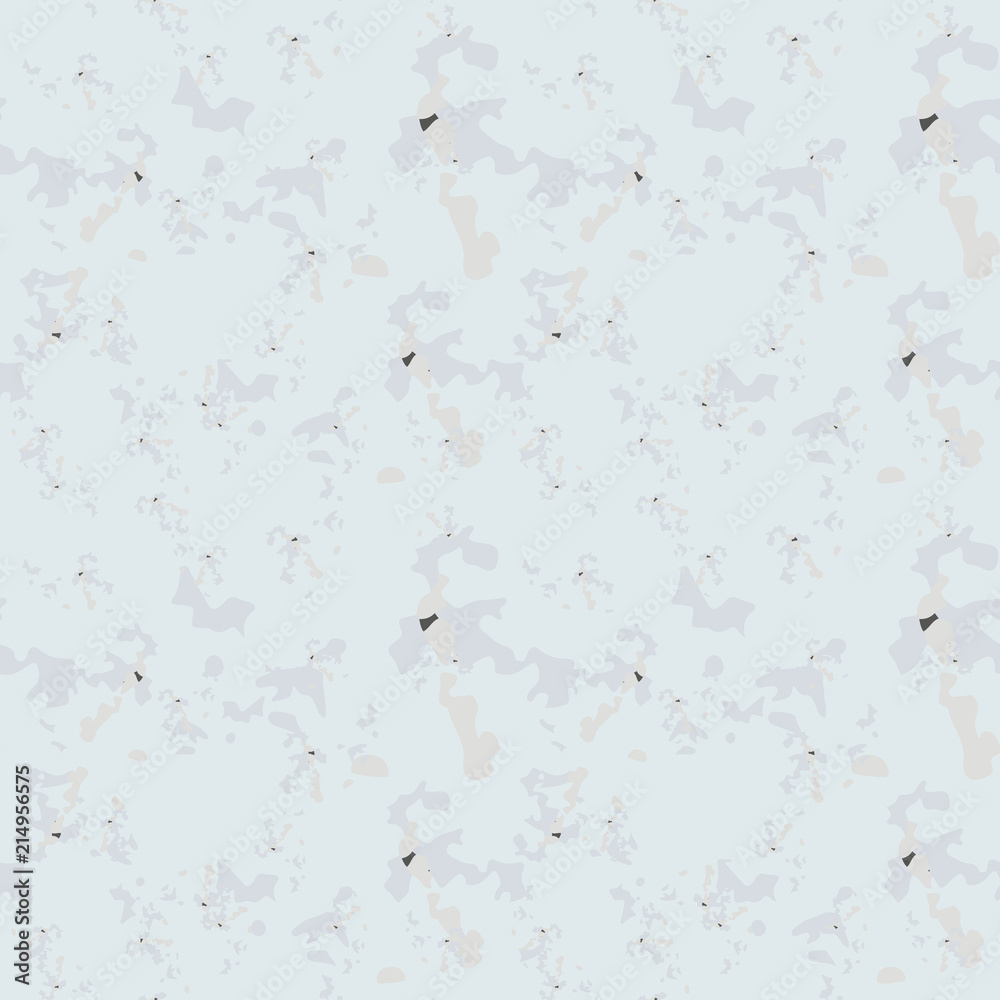 Military camouflage seamless pattern in light blue, beige and different shades of grey color Military camouflage seamless pattern in light blue, beige and different shades of grey color