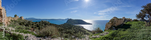 Panorama of Pylos Bay from Old Navarino Castle in Peloponnese, Greece. photo