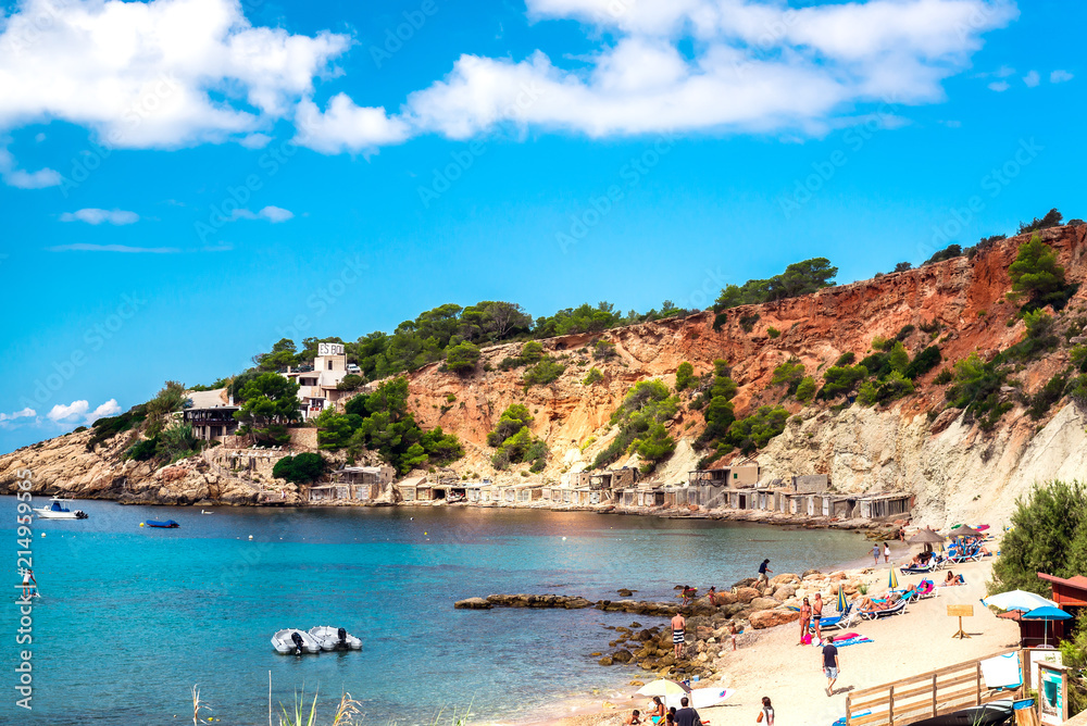 Cala d'Hort beach of Ibiza. Spain