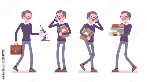 Male teacher at work
