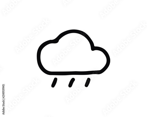 rain icon hand drawn design illustration,designed for web and app