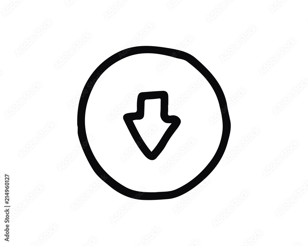 down arrow icon hand drawn design illustration,designed for web and app down arrow icon hand drawn design illustration,designed for web and app