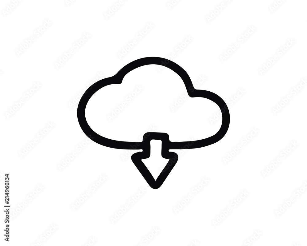 download from cloud icon hand drawn design illustration,designed for web and app download from cloud icon hand drawn design illustration,designed for web and app