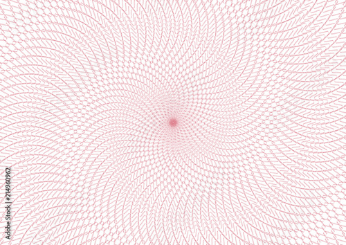 Guilloche vector radial background grid for diploma and certificate. Moire ornament EPS 10