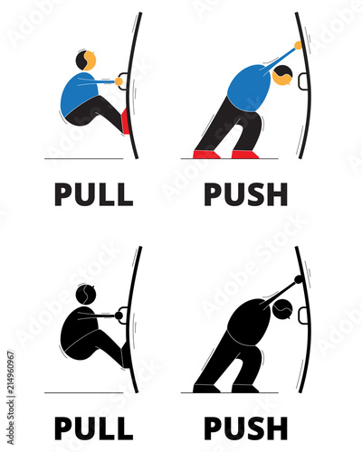 Push and pull sign photo