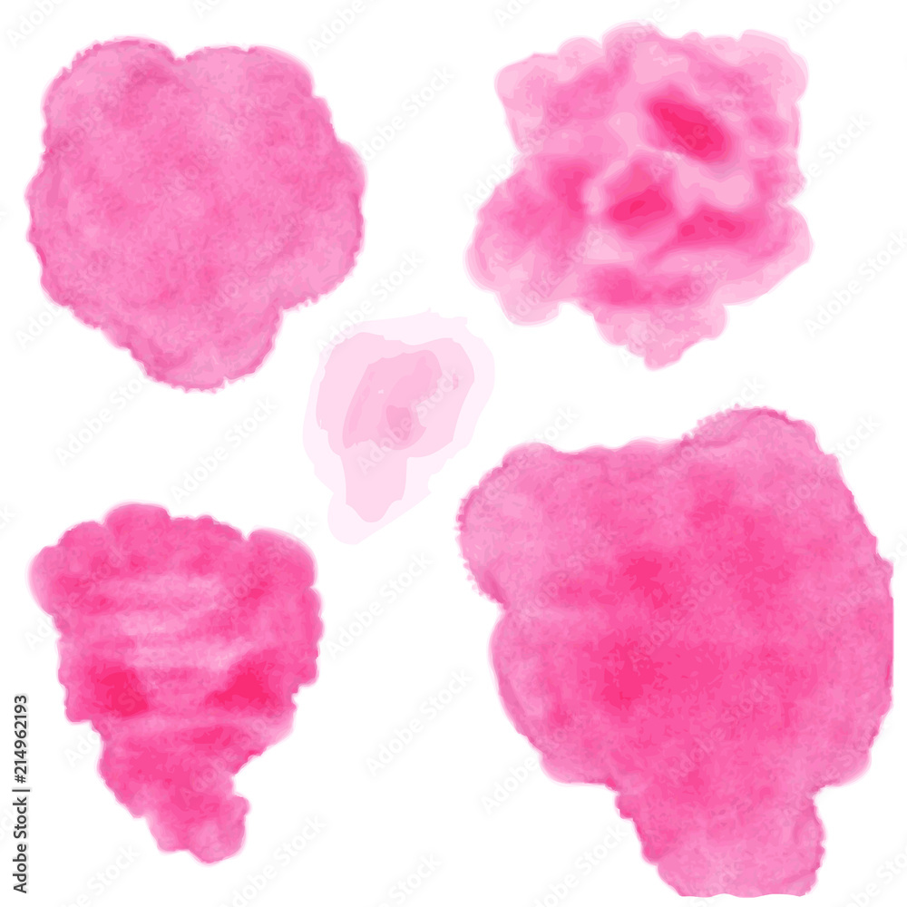 Set of watercolor blobs