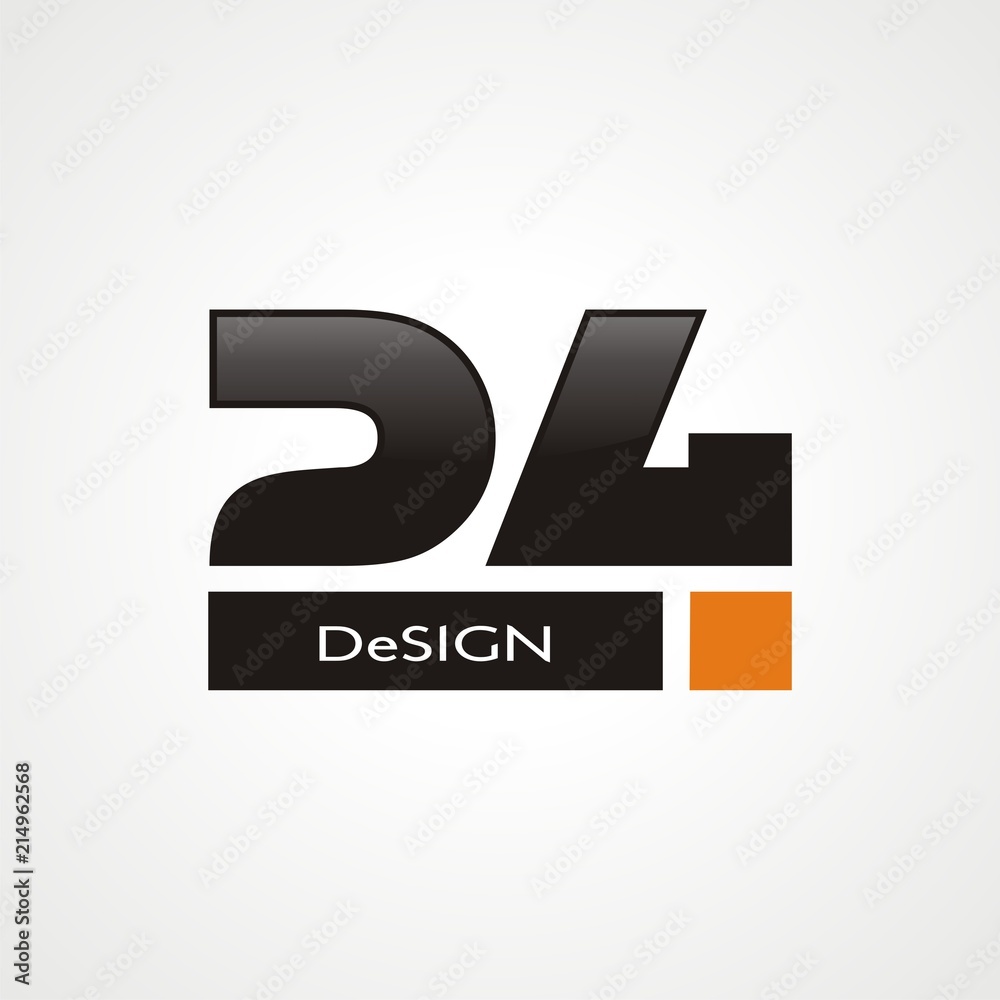Number 24 Logo Star Concept Logo Stock Vector (Royalty Free