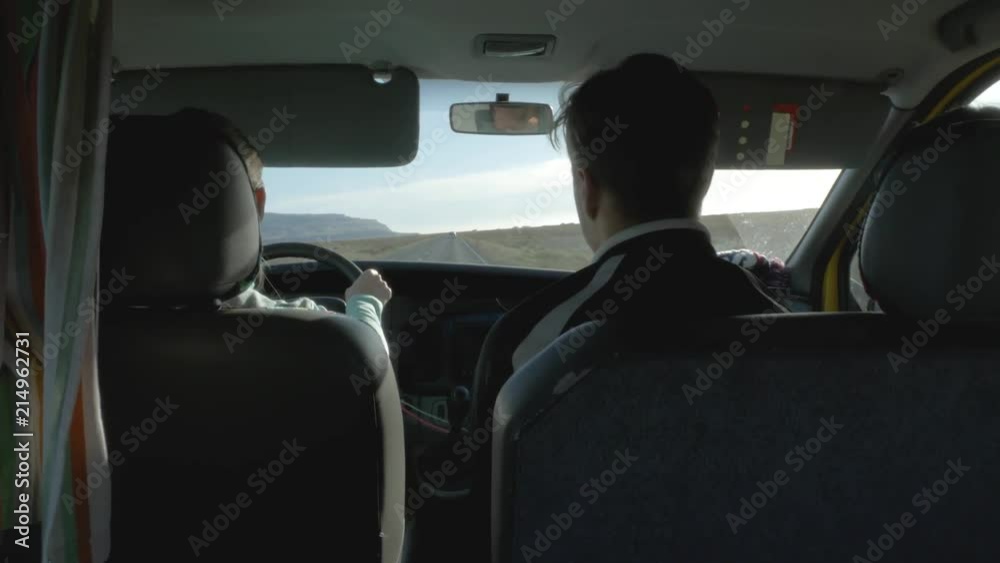 Van interior on golden circle road. Van interior on golden circle road.