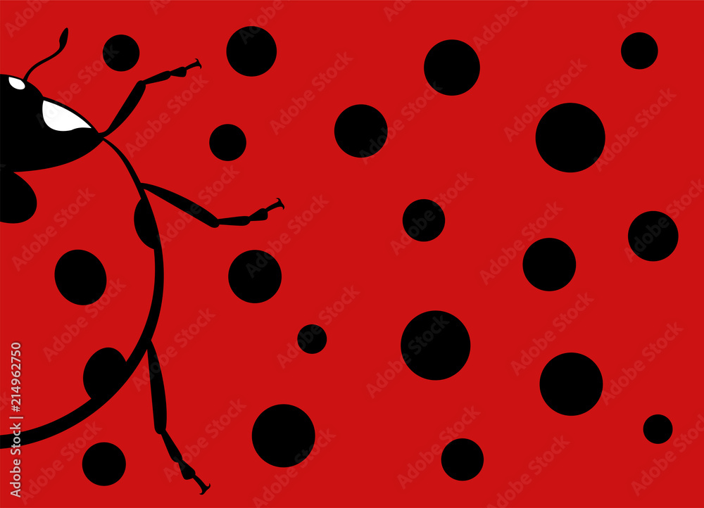 Fototapeta premium Ladybug circles background