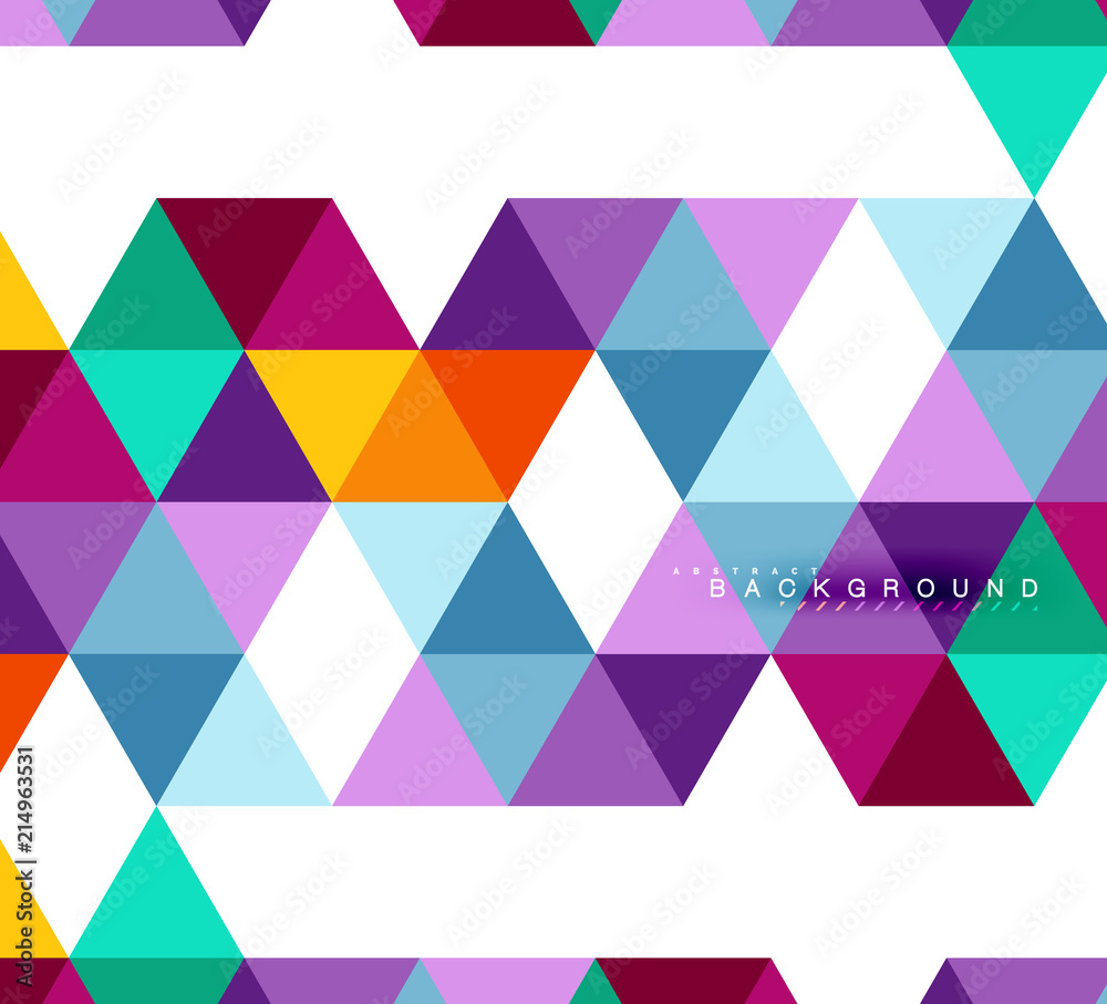 Multicolored triangles abstract background, mosaic tiles concept Multicolored triangles abstract background, mosaic tiles concept