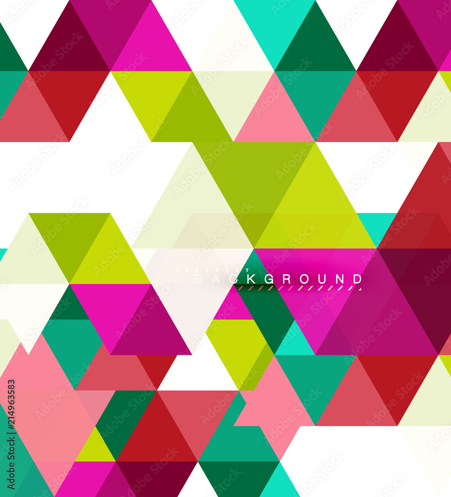 Multicolored triangles abstract background, mosaic tiles concept Multicolored triangles abstract background, mosaic tiles concept
