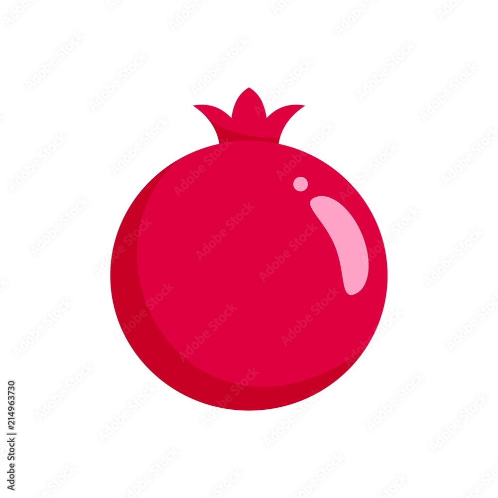 Pomegranate icon. Flat illustration of pomegranate vector icon for web isolated on white Pomegranate icon. Flat illustration of pomegranate vector icon for web isolated on white