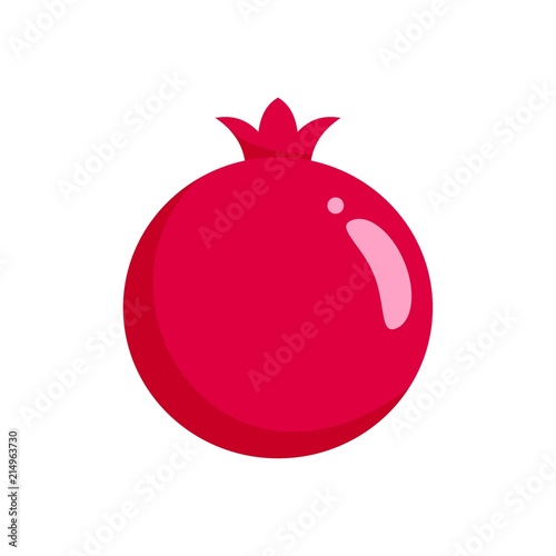 Pomegranate icon. Flat illustration of pomegranate vector icon for web isolated on white