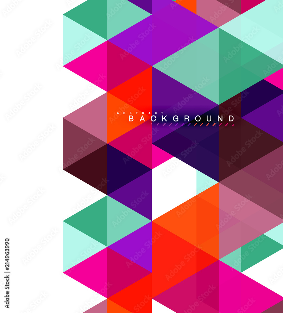 Multicolored triangles abstract background, mosaic tiles concept Multicolored triangles abstract background, mosaic tiles concept