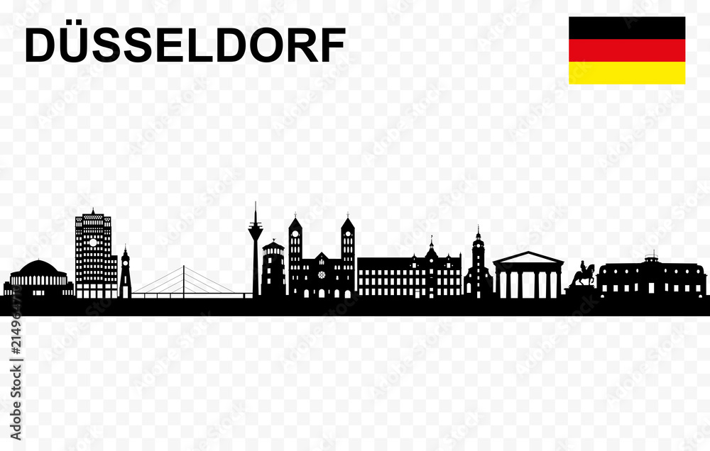 Düsseldorf isolated on transparent background 