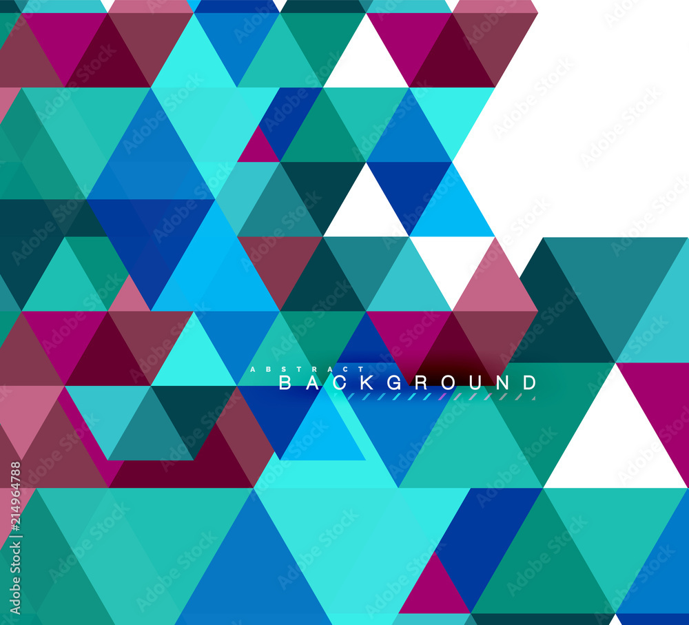 Multicolored triangles abstract background, mosaic tiles concept Multicolored triangles abstract background, mosaic tiles concept