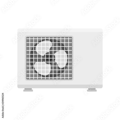 Outdoor conditioner fan icon. Flat illustration of outdoor conditioner fan vector icon for web isolated on white