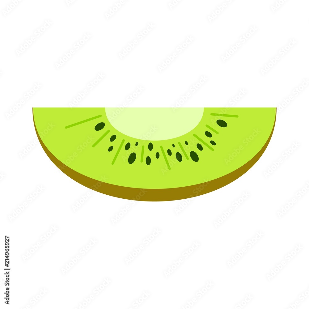 Slice of kiwi icon. Flat illustration of slice of kiwi vector icon for web isolated on white