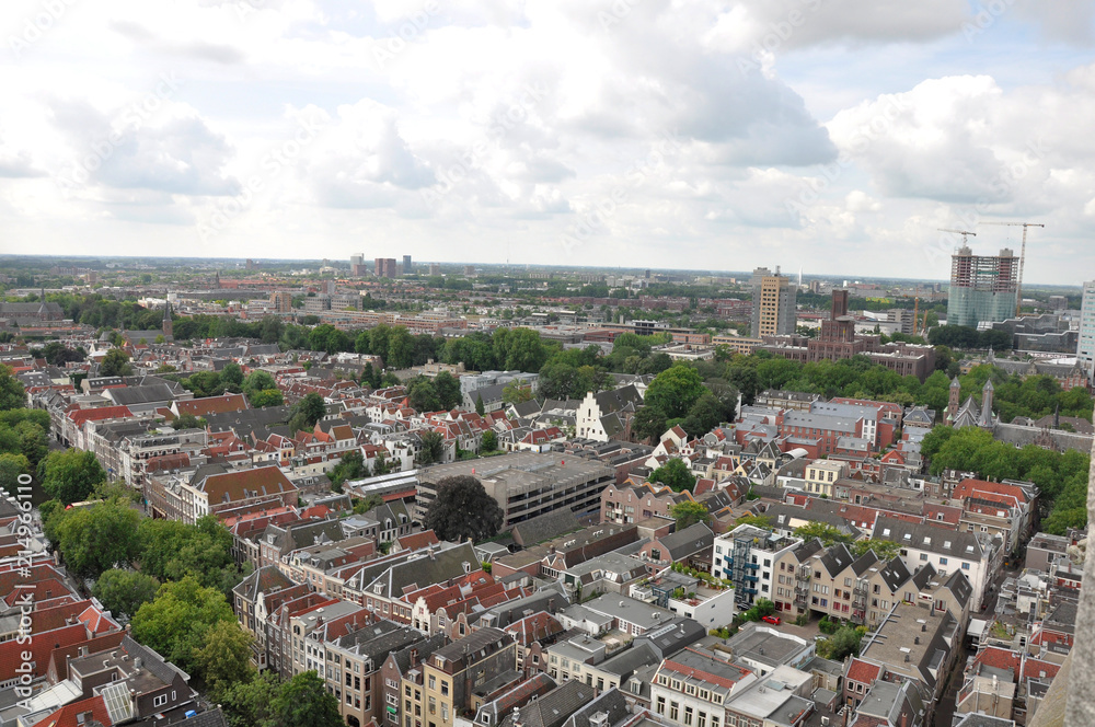 The city Utrecht from above by jziprian