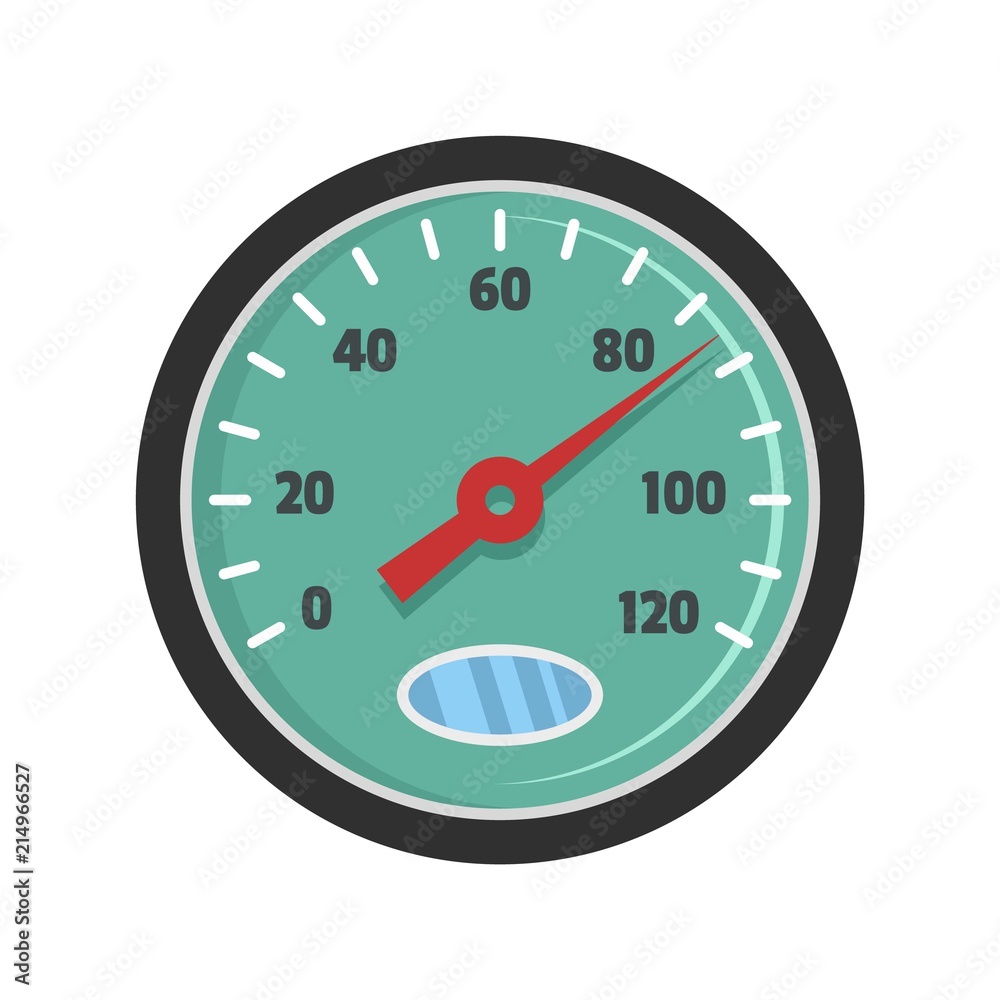 Auto speedometer icon. Flat illustration of auto speedometer vector icon for web isolated on white Auto speedometer icon. Flat illustration of auto speedometer vector icon for web isolated on white