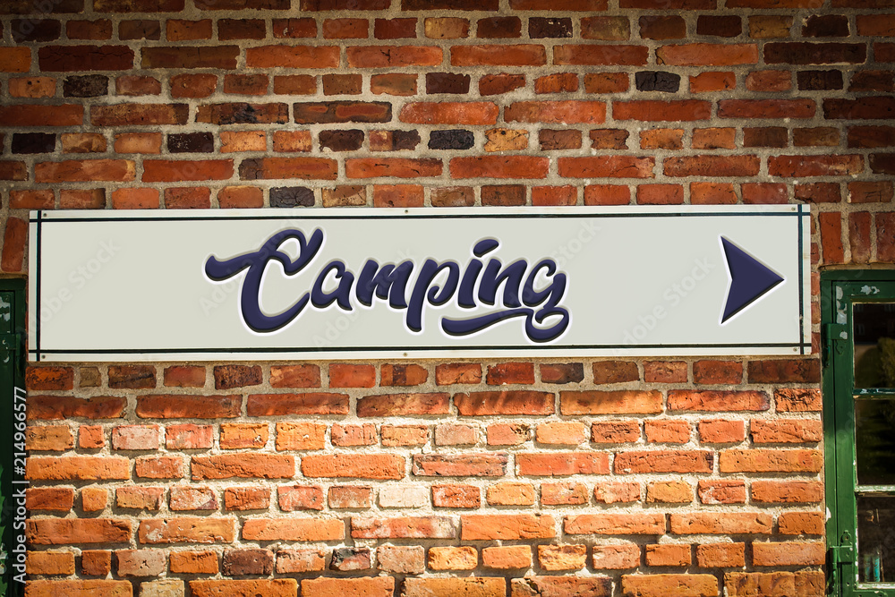Obraz premium Schild 318 - Camping