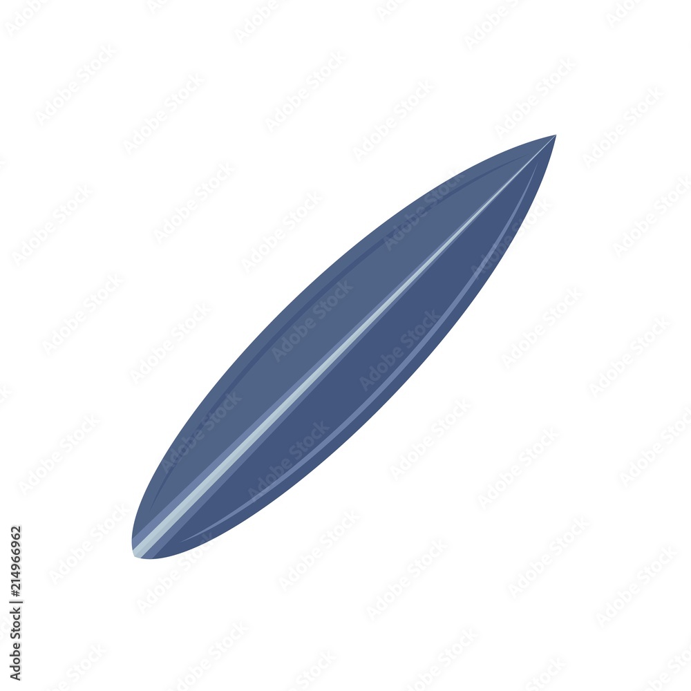 Blue surfboard icon. Flat illustration of blue surfboard vector icon for web isolated on white Blue surfboard icon. Flat illustration of blue surfboard vector icon for web isolated on white
