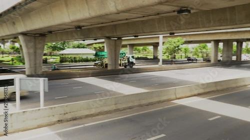 Wallpaper Mural Bangkok/Thailand-July 23 2018 : flat bed trailer on highway Torontodigital.ca