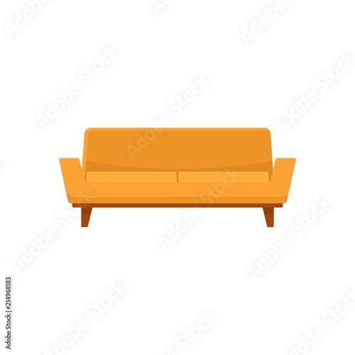 Camelback sofa icon. Flat illustration of camelback sofa vector icon for web isolated on white
