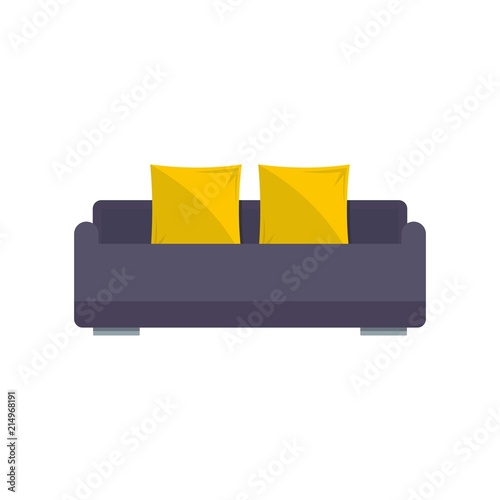 English roll sofa icon. Flat illustration of english roll sofa vector icon for web isolated on white