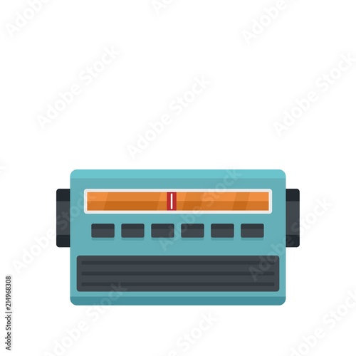Blue fm radio icon. Flat illustration of blue fm radio vector icon for web isolated on white