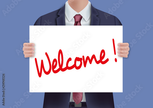 bienvenue - accueil - welcome - accueillir - entreprise - présentation - souhaiter - présenter photo