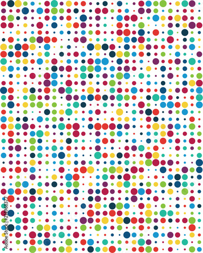 Seamless vector pattern with colorful dots, background