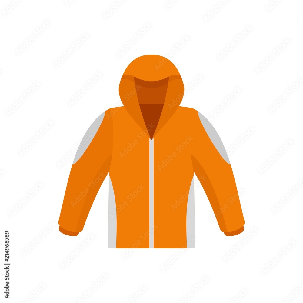 Climbing jacket icon. Flat illustration of climbing jacket vector icon for web isolated on white Climbing jacket icon. Flat illustration of climbing jacket vector icon for web isolated on white