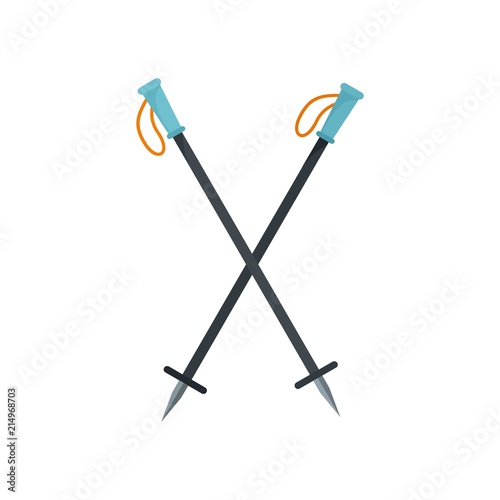 Climb sticks icon. Flat illustration of climb sticks vector icon for web isolated on white
