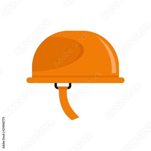 Hiking helmet icon. Flat illustration of hiking helmet vector icon for web isolated on white