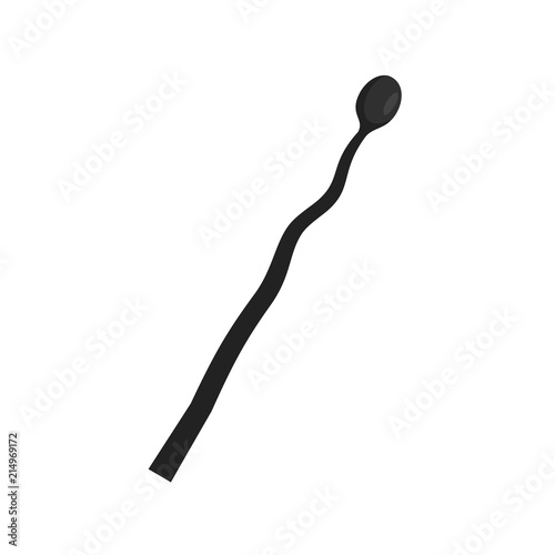 Burned match icon. Flat illustration of burned match vector icon for web isolated on white