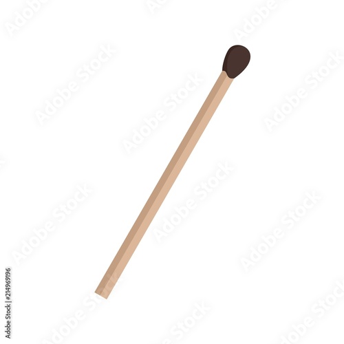 Wood match icon. Flat illustration of wood match vector icon for web isolated on white