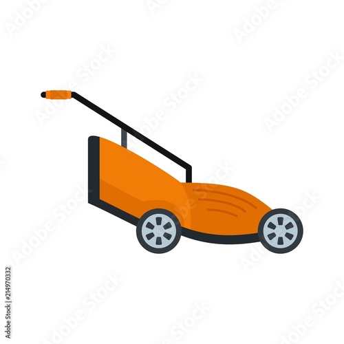 Grass cutter icon. Flat illustration of grass cutter vector icon for web isolated on white