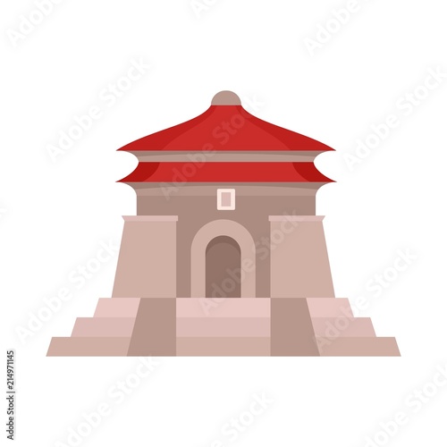 Taiwan temple icon. Flat illustration of taiwan temple vector icon for web isolated on white