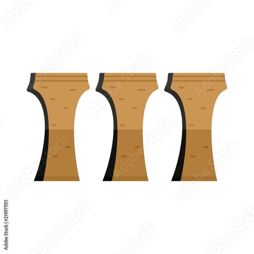 Longteng bridge remains icon. Flat illustration of longteng bridge remains vector icon for web isolated on white