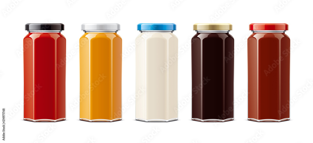Glass bottles for sauces and other foods. Big size Glass bottles for sauces and other foods. Big size