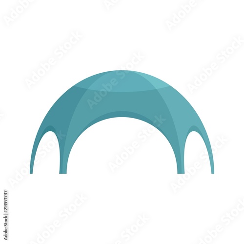 Festive tent icon. Flat illustration of festive tent vector icon for web isolated on white