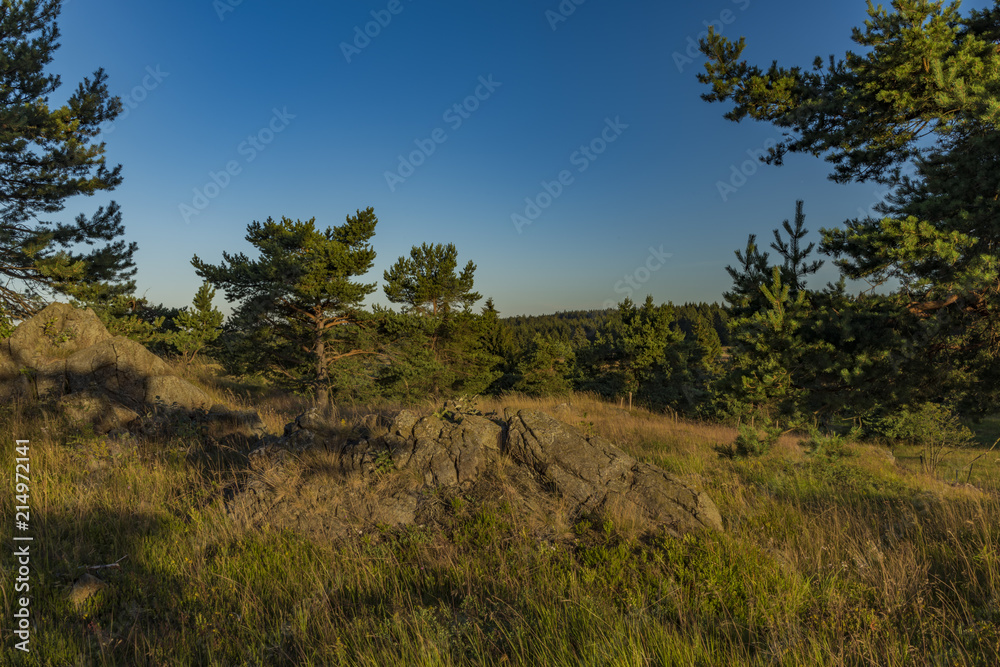 Slavkovsky les mountains in summer sunset time Slavkovsky les mountains in summer sunset time