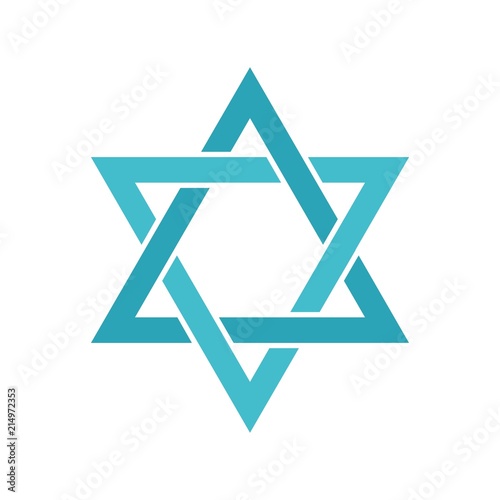 Star of David icon. Flat illustration of star of David vector icon for web isolated on white