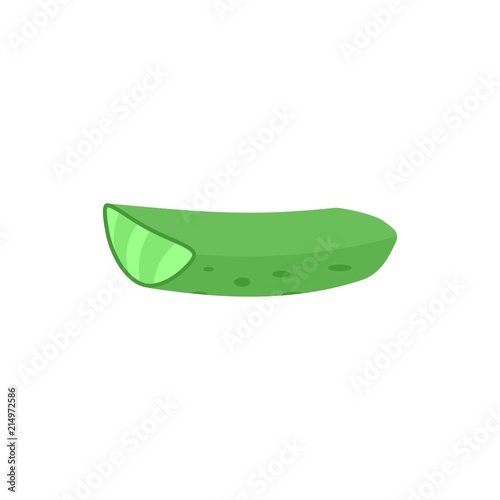 Piece of aloe vera icon. Flat illustration of piece of aloe vera vector icon for web isolated on white