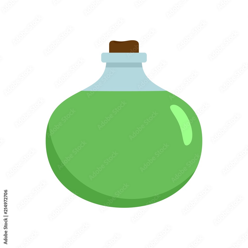 Aloe vera chemical pot icon. Flat illustration of aloe vera chemical pot vector icon for web isolated on white Aloe vera chemical pot icon. Flat illustration of aloe vera chemical pot vector icon for web isolated on white
